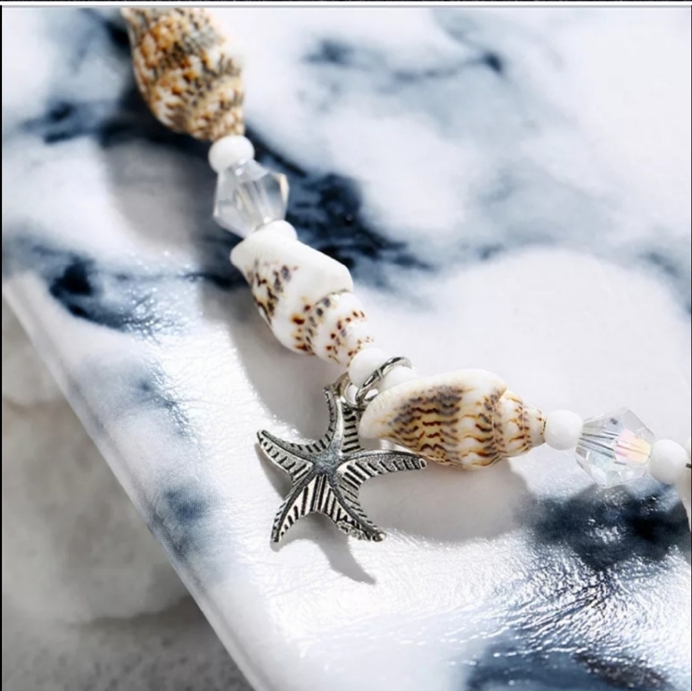 🐚New Starfish Shell Beach Ankle Bracelet - Picture 3 of 8